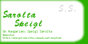 sarolta speigl business card